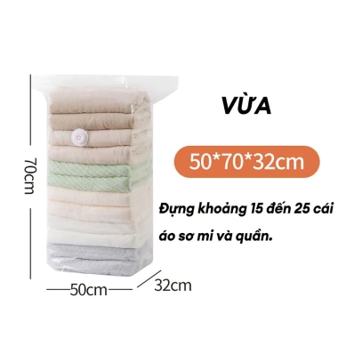 Túi nén chân không dày không cần bơm hút - Lưu trữ quần áo trong 3s, giá 20.400₫ 10 Túi nén chân không dày không cần bơm hút - Lưu trữ quần áo trong 3s, giá 20.400₫ 10