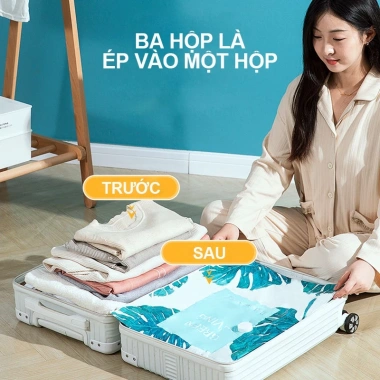 Túi nén chân không du lịch đa năng, tái sử dụng, đóng lại tiện lợi, giá 20.000đ
