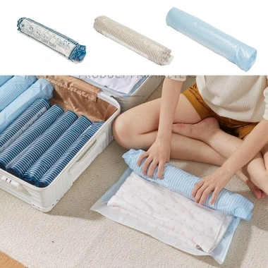 Túi nén chân không màu be lỗ thông hơi, cán tay, tái sử dụng - Tiết kiệm không gian du lịch, giá 44.172₫ 8