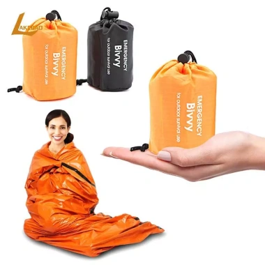 Túi ngủ khẩn cấp LAKEBAO - Chăn giữ nhiệt chống nước, nhẹ, giữ ấm cho cắm trại và đi bộ đường dài - Giá 67.900₫
