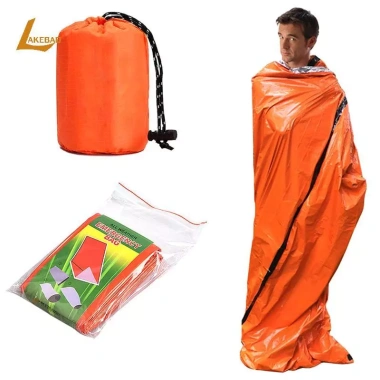 Túi ngủ khẩn cấp LAKEBAO - Chăn giữ nhiệt chống nước, nhẹ, giữ ấm cho cắm trại và đi bộ đường dài - Giá 67.900₫