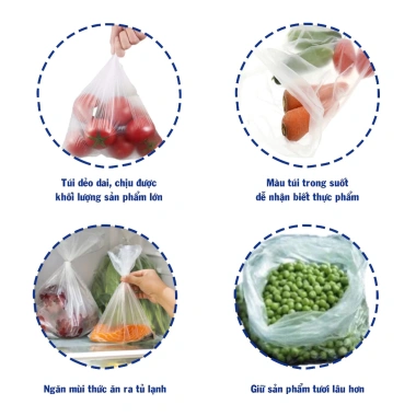 Túi nilon đựng thực phẩm tự hủy eco 0.5kg - Phân hủy sinh học cao cấp, giá 32.500₫