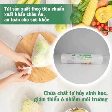 Túi nilon đựng thực phẩm tự hủy eco 0.5kg - Phân hủy sinh học cao cấp, giá 32.500₫