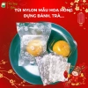 Túi nylon hoa hồng đựng bánh hàn nhiệt Tea Bag, trong suốt in hoa, handmade cho cookies và trà - 15.000₫