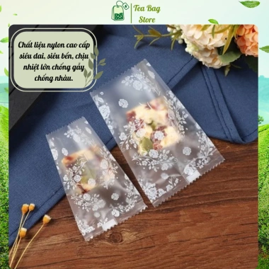Túi nylon hoa hồng đựng bánh hàn nhiệt Tea Bag, trong suốt in hoa, handmade cho cookies và trà - 15.000₫ 3 Túi nylon hoa hồng đựng bánh hàn nhiệt Tea Bag, trong suốt in hoa, handmade cho cookies và trà - 15.000₫ 3
