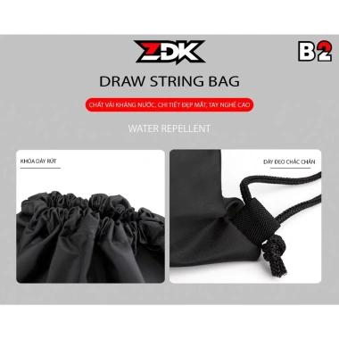 Túi Rút Đồ Thể Thao 2 Lớp Chống Thấm Nước - Balo Dây Rút Ngăn Nhỏ 45.000 VND