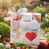 Túi set quà tặng gấu bông động vật kèm bó hoa, đèn LED, thiệp và giảm 20% sinh nhật Valentine 4