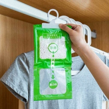 Túi Siêu Hút Ẩm 2 Ngăn cho Tủ Quần Áo và Phòng Kín - Móc Treo, Giá 9.900 VND