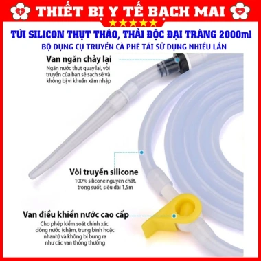 Túi Silicon Thải Độc Đại Tràng 2.000ml - Truyền Cà Phê Súc Ruột, Tái Sử Dụng Nhiều Lần, Giá chỉ 90.160₫