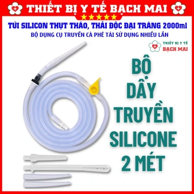 Túi Silicon Thải Độc Đại Tràng 2.000ml - Truyền Cà Phê Súc Ruột, Tái Sử Dụng Nhiều Lần, Giá chỉ 90.160₫