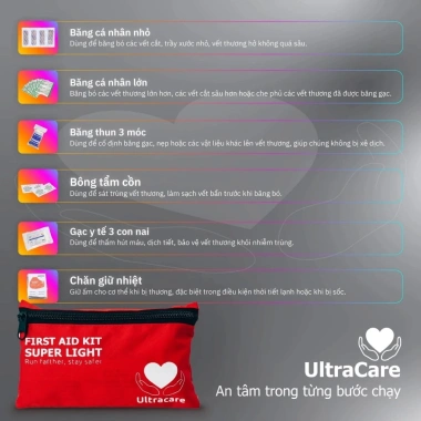 Túi Sơ Cứu Ultracare First Aid Kit Superlight Nhỏ Gọn, Tiện Lợi - Giá 90.000₫
