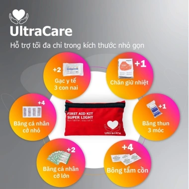 Túi Sơ Cứu Ultracare First Aid Kit Superlight Nhỏ Gọn, Tiện Lợi - Giá 90.000₫