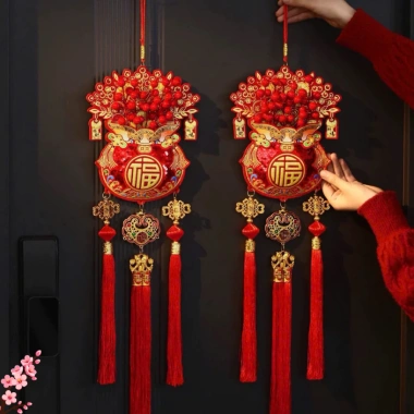 Túi tiền may mắn tài lộc 2.026 - Dây treo tết, tag treo liễn, trang trí Tết 18.000đ