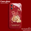 Túi tiền xu vàng cho iPhone 16/15/14/13/12 Pro Max, 11/XS Max, 7 Plus - ốp kính 2