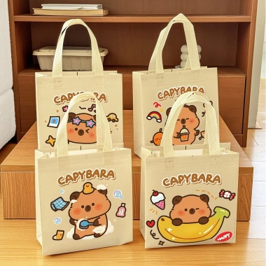 Túi Tote Vải Không Dệt Capybara - Túi Đựng Phụ Kiện Văn Phòng Giá 8.900 VND 2 Túi Tote Vải Không Dệt Capybara - Túi Đựng Phụ Kiện Văn Phòng Giá 8.900 VND 2