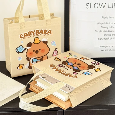 Túi Tote Vải Không Dệt Capybara - Túi Đựng Phụ Kiện Văn Phòng Giá 8.900 VND