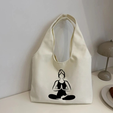 Túi Tote Yoga đa năng dung tích lớn, thiết kế đơn giản màu đồng nhất – Giá chỉ 44.500₫ 10