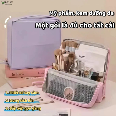 Túi trang điểm dung lượng lớn - Nhan sắc, du lịch, vệ sinh cá nhân - 243.000₫