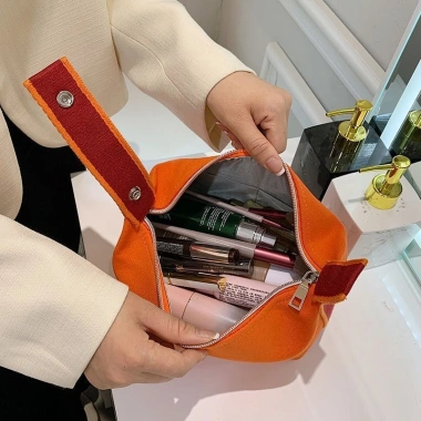 Túi trang điểm Hàn Quốc đa năng, hộp cơm trưa canvas dung lượng lớn - Du lịch thời trang, chỉ 108.108₫ 8