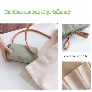 Túi trang điểm Hàn Quốc dung tích lớn, chống nước, nhiều ngăn, chống thấm - Giá chỉ 46.000 VND