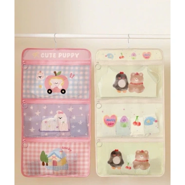 Túi treo 3 ngăn siêu xinh 70x38cm - Lưới đa năng lưu trữ đồ lót, giảm còn 59.500đ 5