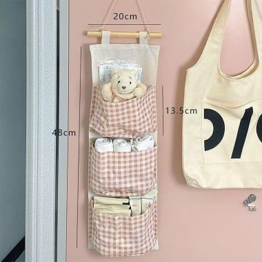Túi treo ASDFGER chống nước kẻ sọc dung tích lớn đa chức năng thông gió tiện lợi ký túc xá 49,464 VND 2