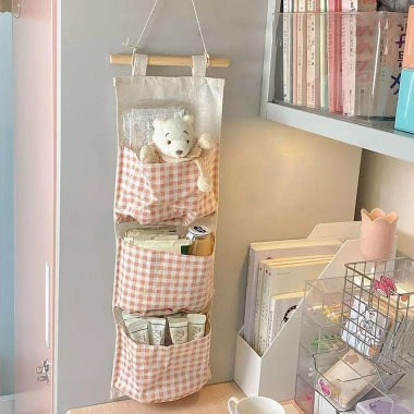Túi treo ASDFGER chống nước kẻ sọc dung tích lớn đa chức năng thông gió tiện lợi ký túc xá 49,464 VND 3