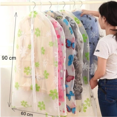 Túi treo bảo vệ quần áo Vest áo dạ váy KT 60x90cm họa tiết ngẫu nhiên, chỉ 25.000đ