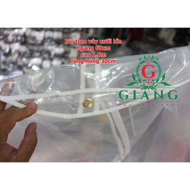 Túi treo bảo vệ váy cưới lớn - Giá chỉ 82.450₫, chất liệu bền, dễ dùng