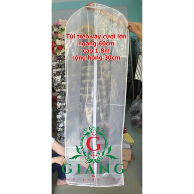 Túi treo bảo vệ váy cưới lớn - Giá chỉ 82.450₫, chất liệu bền, dễ dùng