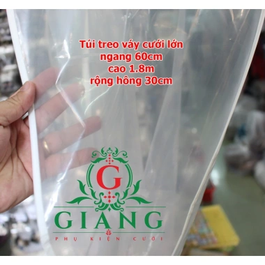 Túi treo bảo vệ váy cưới lớn - Giá chỉ 82.450₫, chất liệu bền, dễ dùng