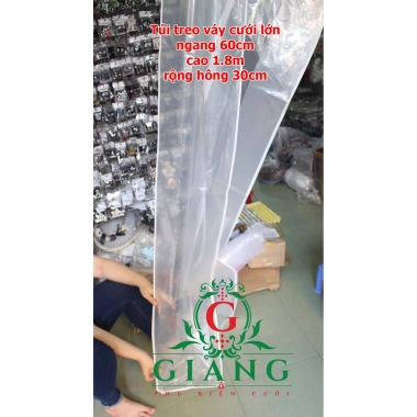 Túi treo bảo vệ váy cưới lớn - Giá chỉ 82.450₫, chất liệu bền, dễ dùng
