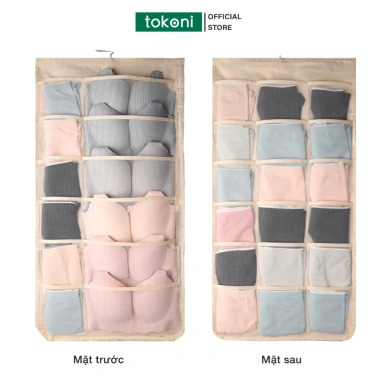 Túi Treo Đồ Lót Tất 2 Mặt JYoohome - Đựng Lót, Vớ, Móc Xoay 360, Giá 36.200₫