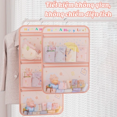 Túi Treo Đồ Lót và Tất Vớ Khóa Kéo Hình Mèo Dễ Thương Túi Lưới Đa Năng 38.000 VND 5