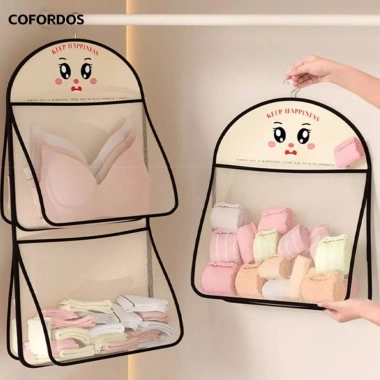 Túi treo tất COFORDOS - Đựng đồ lót 1-3 lớp, móc treo tủ quần áo dung tích lớn, giá 61.128 VND