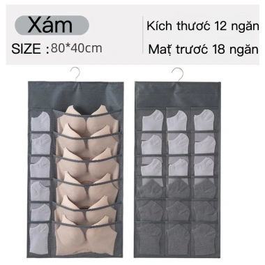 Túi treo tủ 36 ngăn 2 mặt - Giá ưu đãi 38.900đ, tiết kiệm không gian tường
