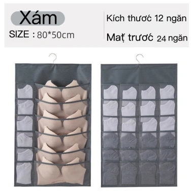 Túi treo tủ 36 ngăn 2 mặt - Giá ưu đãi 38.900đ, tiết kiệm không gian tường