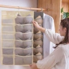 Túi treo tủ đựng đồ lót, tất vớ màu ghi - khay lưới 30 ngăn tiện ích, giảm giá 35k 2
