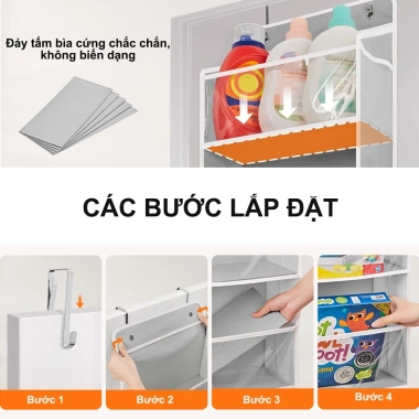 Túi treo tường kèm 2 móc kim loại không gỉ - Lưu trữ cá nhân tiện lợi, 69.000₫ 4