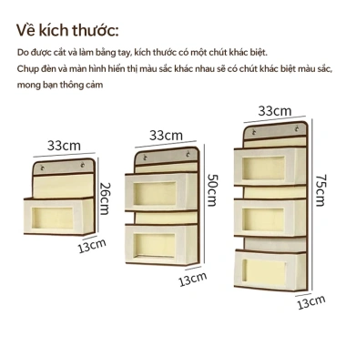 Túi treo vải 4 lớp - Túi treo tường tiện dụng cho ký túc xá, giảm còn 79.000₫ 5