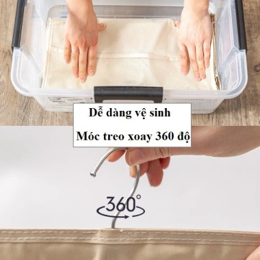 Túi treo vải lưới 2 mặt đa ngăn đựng đồ lót, tất - Tiện lợi, giảm giá 25.000₫ MS03 4