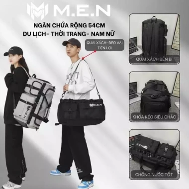 Túi trống du lịch gia đình Lingruii 54cm, đa ngăn, chống thấm, giá 312.5k