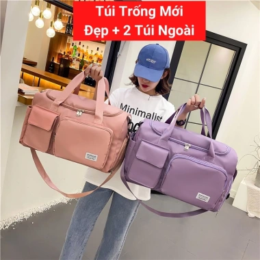 Túi trống du lịch nữ JUSTFIT - Túi tập gym nam, thể thao đa năng, ngăn giày, chỉ 159.000₫