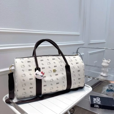 Túi trống du lịch size 50 họa tiết gấu đa năng tiện dụng trẻ trung kèm móc treo 115k