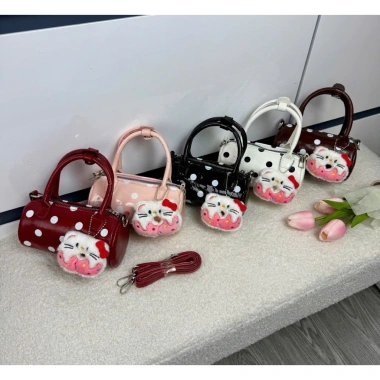 Túi trống mini da bóng chấm bi đeo chéo, tặng Charm treo – chỉ 75.000₫ 3