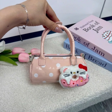 Túi trống mini da bóng chấm bi đeo chéo, tặng Charm treo – chỉ 75.000₫ 6