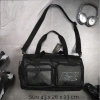 Túi Trống NK LEATHER 43x26x23cm Ngăn Giày, Chống Nước, Vải Si Đa Năng Du Lịch Tập Gym - Giá 250k 7