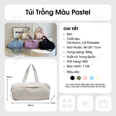 Túi Trống Pastel Thể Thao Đeo Chéo Xách Tay - Thời Trang Đa Năng 219.000 VND 3 Túi Trống Pastel Thể Thao Đeo Chéo Xách Tay - Thời Trang Đa Năng 219.000 VND 3