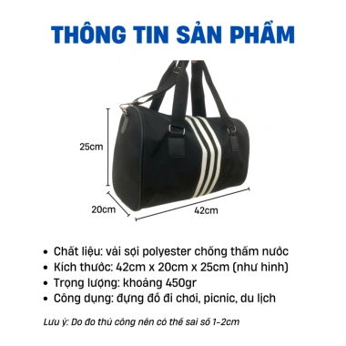 Túi trống thể thao 3 sọc HASACO cỡ lớn, chống thấm nước, du lịch nam nữ - Giá chỉ 117.000 VND