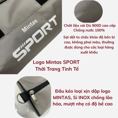 Túi Trống Thể Thao Đa Năng Vải Trượt Nước 36x18x18cm - Ngăn Giày, Giá 69.900đ